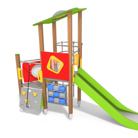 Aire de jeux extérieur en bois pour enfant